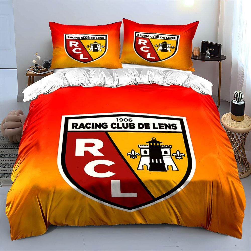 Racing Club De Lens Bedding Set Bedding Duvet Cover Set Duvet Cover Pillowcases (1 * Duvet Cover 2 * Pillowcases, Without Duvet Insert)