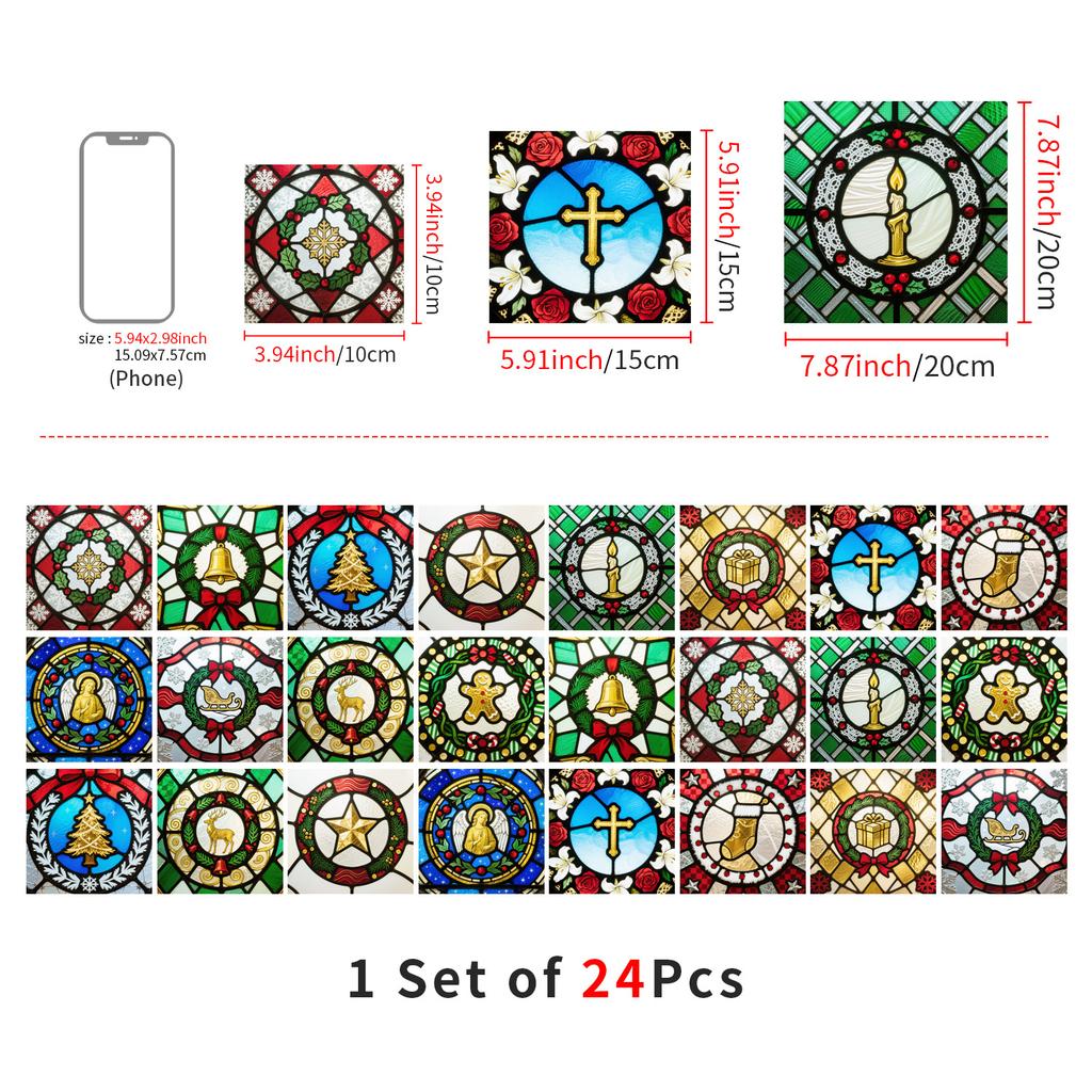 Christmas Tile Decoration Stickers Kitchen Oil-Proof Stickers Bathroom Bedroom Renovation Wall Stickers European Style Self-Adhesive Wall Paper