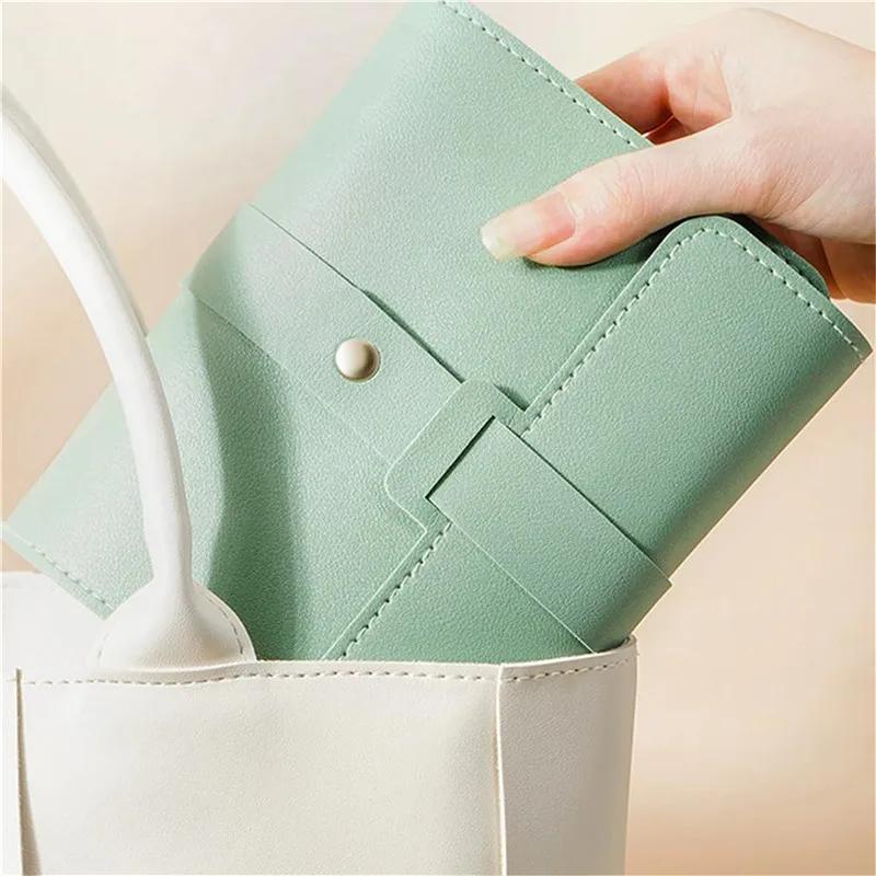 1PC PU Leather Ear Stud Storage Bag Multi-layer Jewelry Finishing Storage Organizer Book Type Storage Bag for Earrings Rings