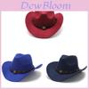 Pălărie Fedora Stil Cowboy Occidental Pentru Bărbați Și Femei Din Pâslă de Lână Protecție Solară