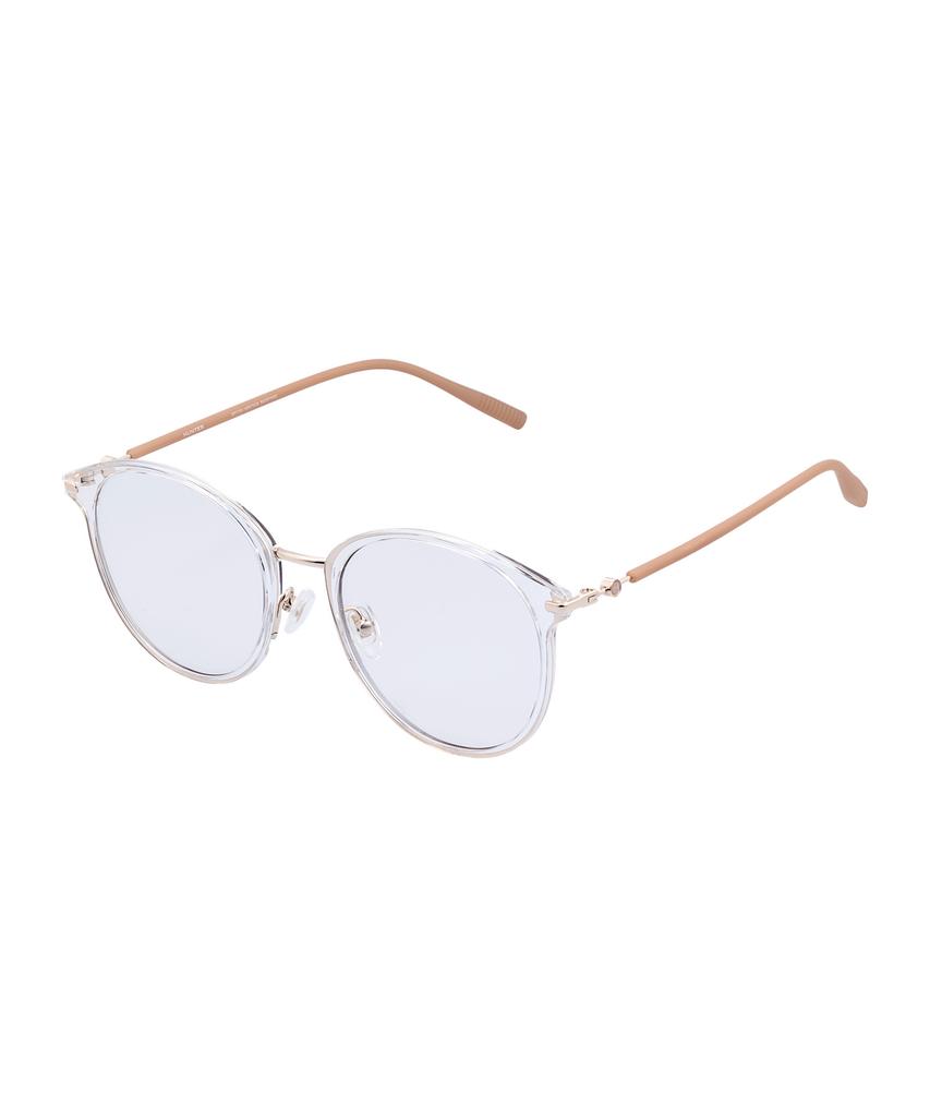 Heonteoaiweeo [Woman] Round Oversized Combination Sunglasses - Transparent Peach Htb12