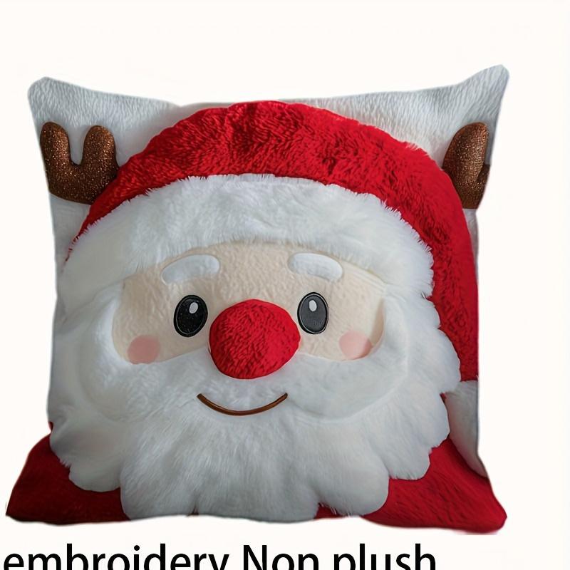 

Рождественские наволочки с тематикой Санта-Клауса и снеговика для праздничного декора, украшение дивана, украшение дома к новогодним праздникам 16x16Inch