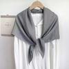 Women S Solid Color Large Square Scarf 90x90cm Casual Headscarf