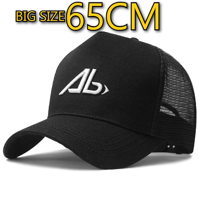 Yiran Dayang Hat Women's Xxl Big Size 61-65Cm High Top Mesh Baseball Cap Summer Outdoors Embroidery Letter Sports Hats Adjustable Snapback Trucker Hat 61-65Cm