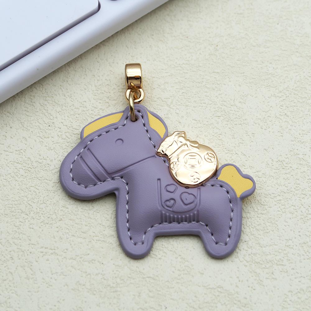 Instant Money Cartoon Pony Pendant Keychain for Couples