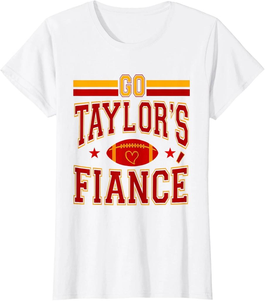 Retro Go Taylors Fiance Funny Support Ladies' Crewneck 100% Cotton T-shirt Mens Tees Top