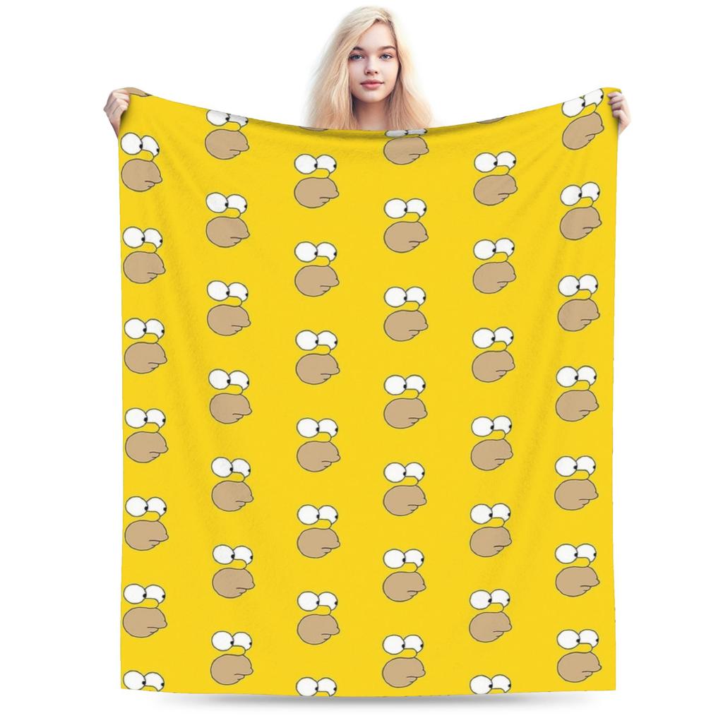Funny S-Simpsons Cartoon Warm Cozy Blanket  Print Camping Bedding Throws Outdoor Flannel Bedspread Sofa Bed Cover