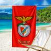 Custom Name Ultrasoft Beach Towel With Benfica Themeideal For Pool Camping Diving Perfect Travel Essential Vibrant Beach Towel