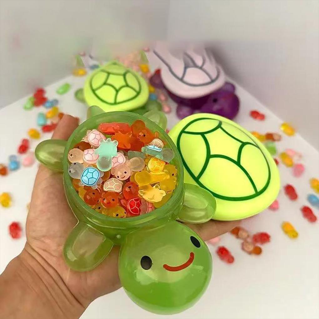 Cute Mini Turtle Sandbox Mini Animals Box For Toy Storage Mini Animals Turtles Night Glow Turtle Toy