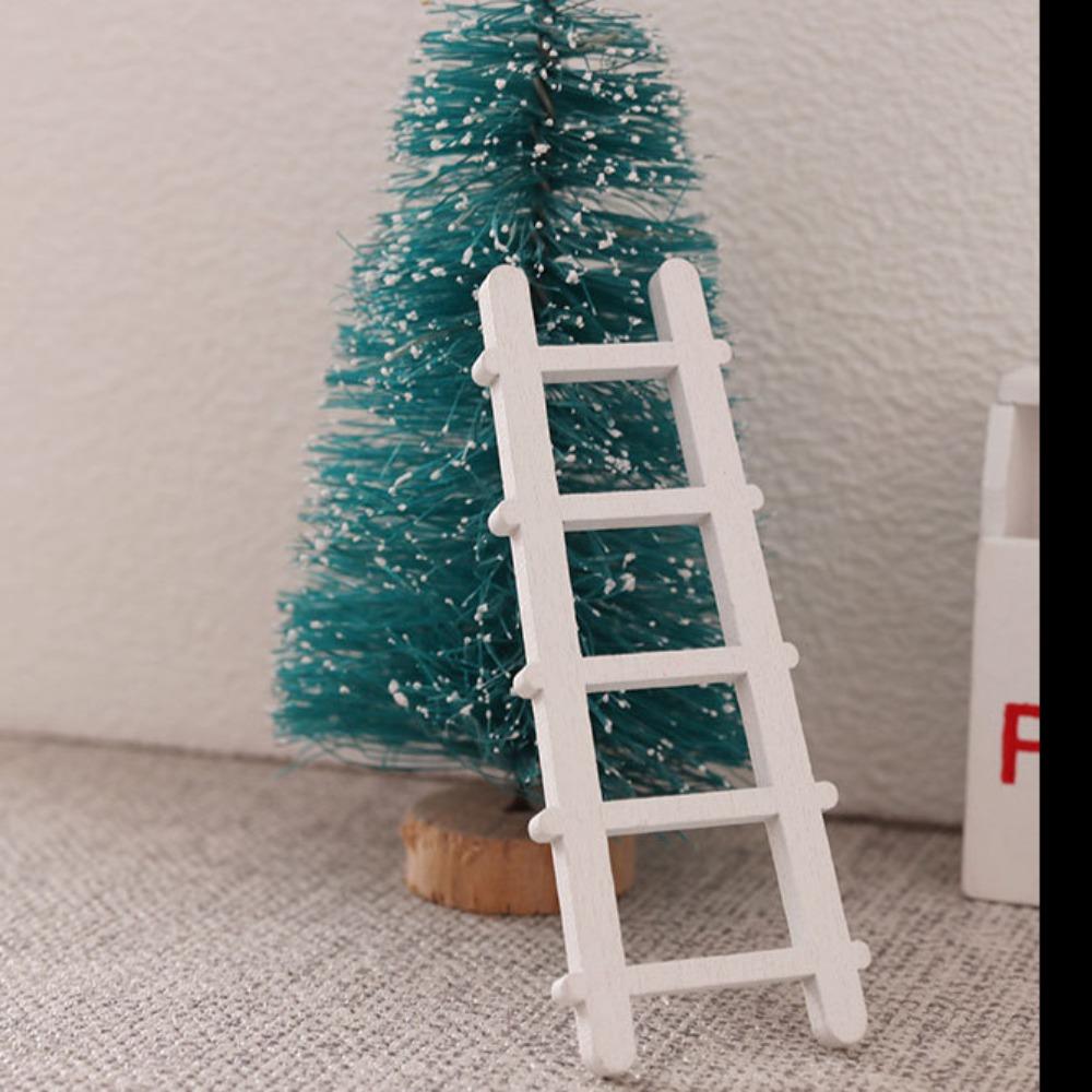 Wooden Wooden Ladder Dollhouse Miniature Model Creative Figurine Stairs Toys  home Decoration