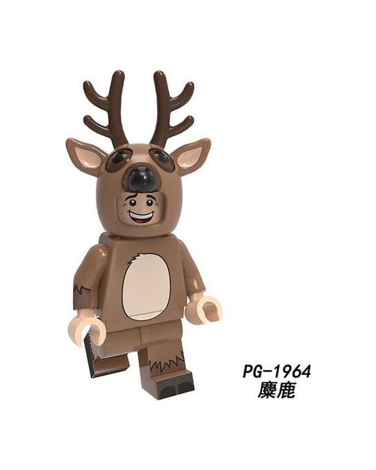 Cartoon Nette Tiere Pumpen Serie Kaninchen Kuh Lebkuchenmann Katze Hund Dargon känguru hirsch Bausteine ​​Spielzeug