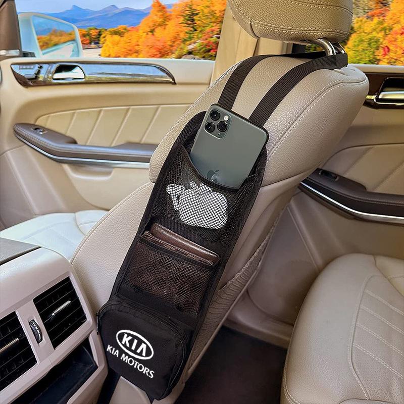 2026 Hot Car Sticker Car Seat Side Hanging Bag Mesh Pocket for KIA sportage ceed sorento cerato optima picanto rio soul k3 k5 st