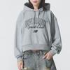 New Balance Sweatshirts Women's Gray Hooded Moderate Regular NCF42602-MGR