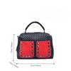 Women'S Mesh Shoulder Bag Large Capacity Splicing Rivet Crossbody Handbag