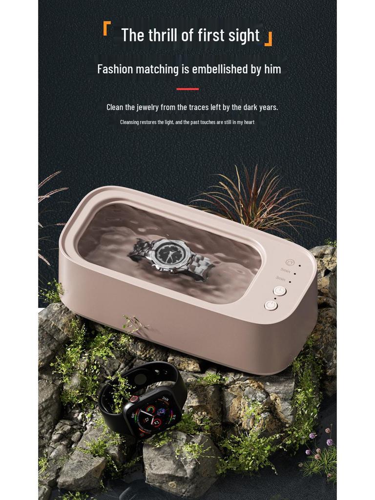 Portable Ultrasonic Cleaner for Eyeglasses, Watches, Jewelry, and Contact Lenses