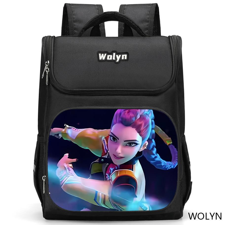 Kpop Demon Hunter Girl Group Trendy Children's Backpack HD Print Large Capacity Waterproof Student Backpack Laptop Bag