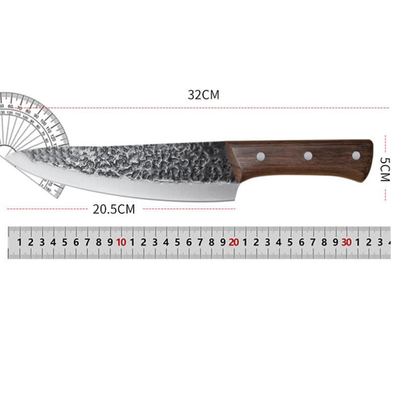 Forging Boning Knife Chinese Full Tang Handle Knife Handmade 4CR13 Steel Kitchen Chef Slaughter Knives Wenge Wood Handle