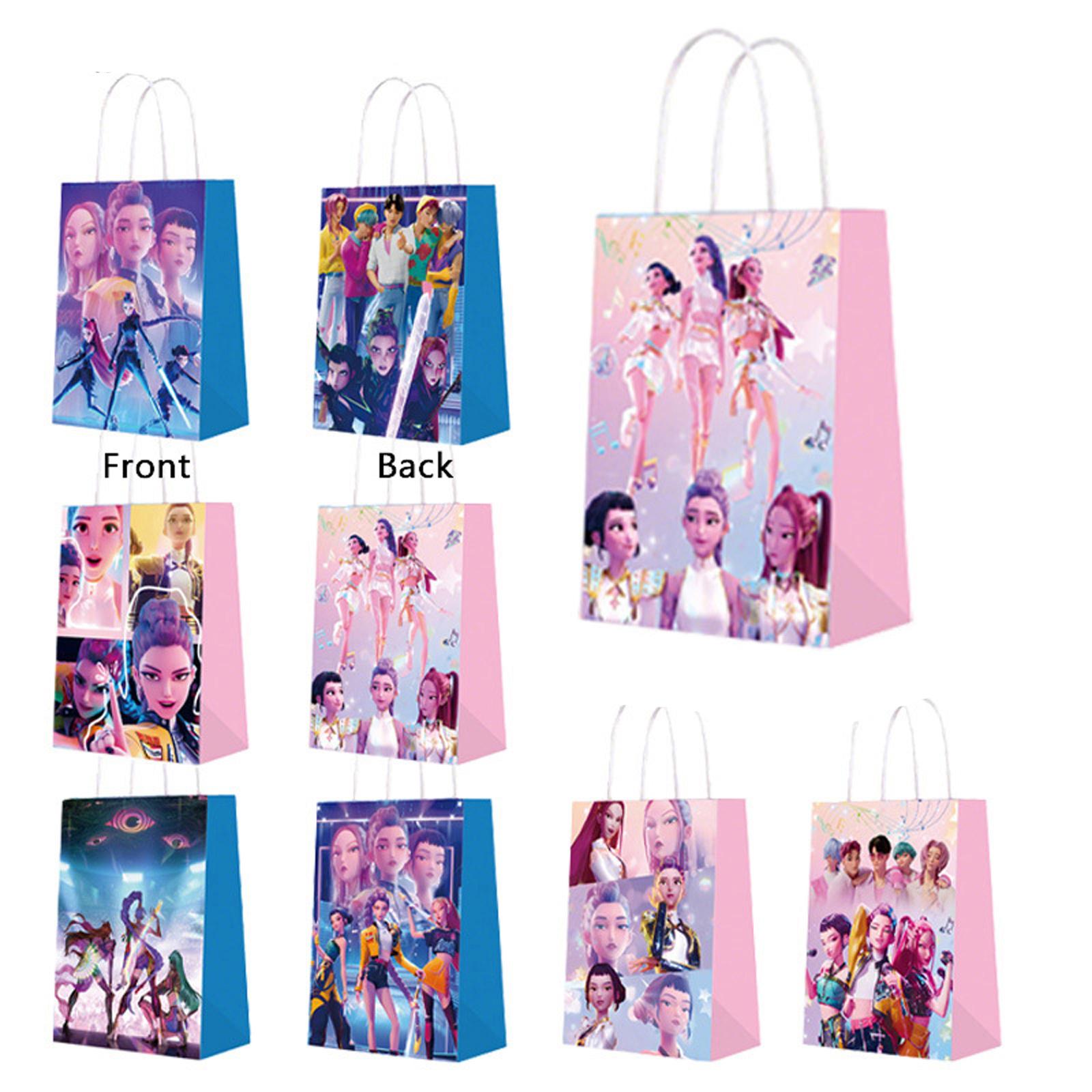 

Themed Candy Bag Gift Bag Kraft Paper Bag Sticker Closure Party Decorations One Size