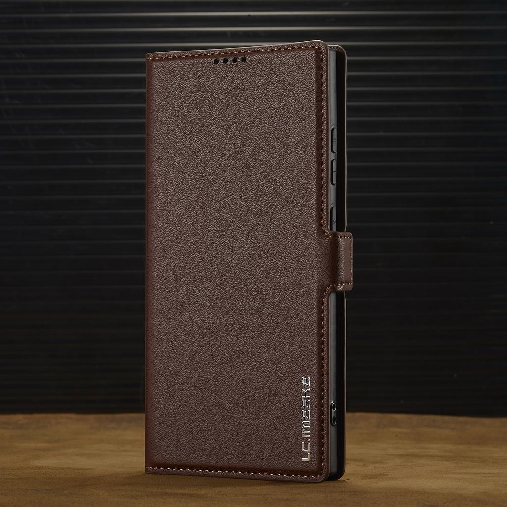LuxuryLeather Business Phone Case for Samsung Galaxy S26 Ultra S25Ultra S24ultra Flip Cover Card Cases Carcasa