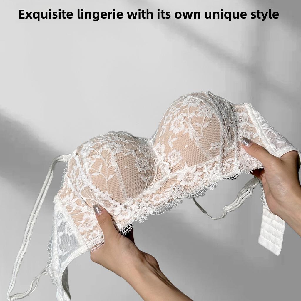 Female Summer Sexy Lace Small Bosoms Gather To Show Big Side To Collect Auxiliary Milk To Support Underwear