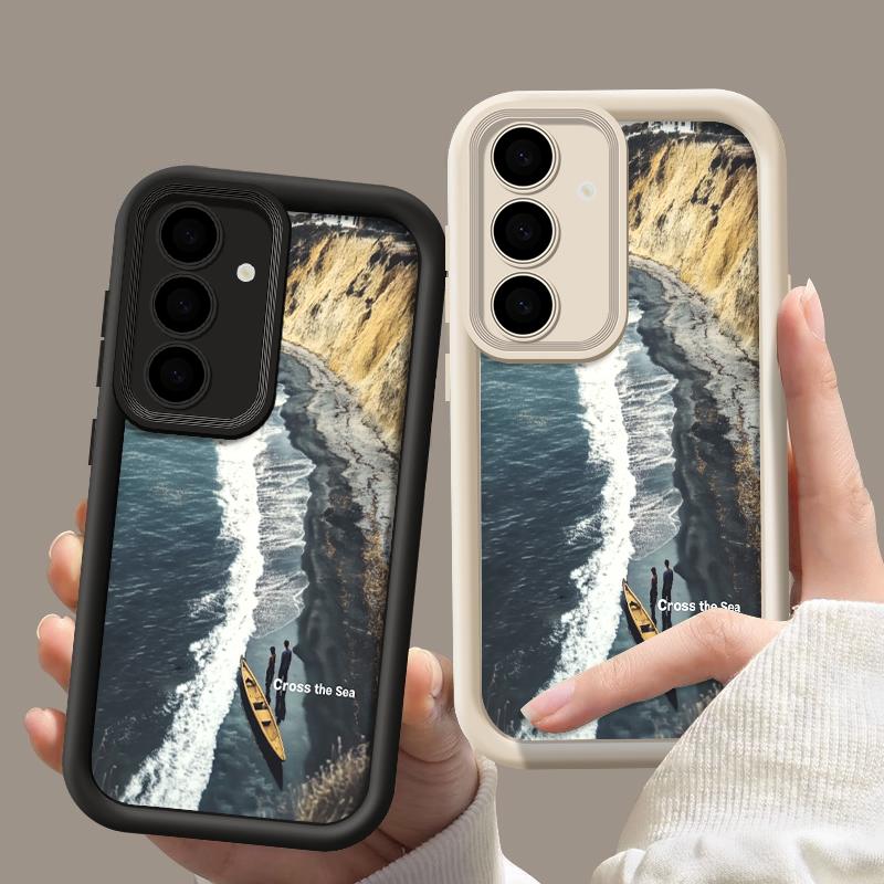 Sea Scenery Case For Samsung Galaxy A55 A54 A14 A15 A34 A35 A25 A53 A52 5G S24 S23 S22 Ultra S21 Plus S20 FE Silicone Soft Cover