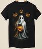 Inspiriert von gruslichem Laken-Geist Unisex Schwarzes T-Shirt (H0031)