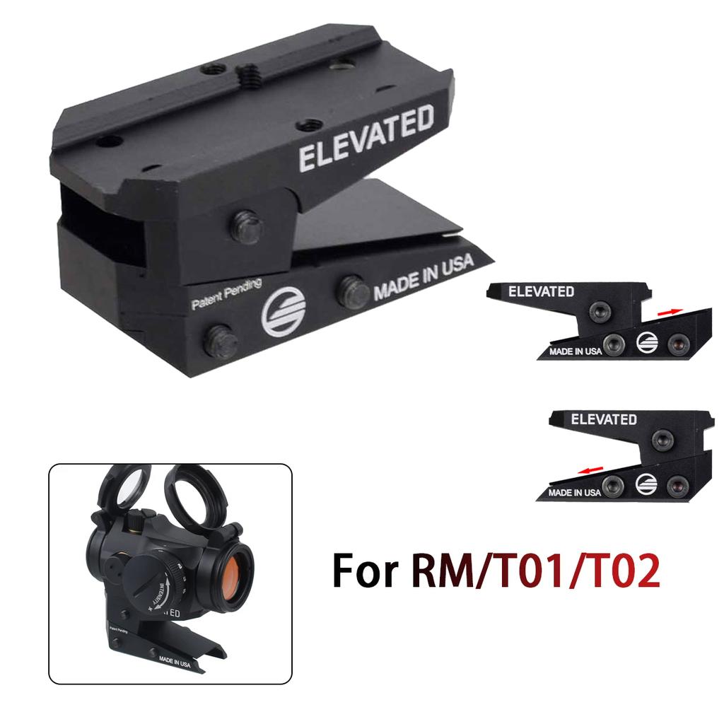 T01 T02 Red Dot Sight UNITY Fast Riser Mount Duty RDS R5 Offset Mount 45° Side Mount Optic Bracket Sight Scope Raiser Optic Base
