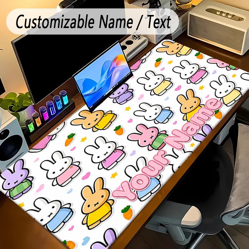Large Mouse PadMiffy Custom Name Text Personalized Desk Mat Non Slip Gaming Pad