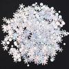 Christmas Laser Snowflake Confetti Iridescent Silver Small Round Dot Sequins Artificial Snow Xmas Tree Decoration Party Supplies