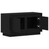 TV Cabinet in Black Oak Look 80 x 35 x 45 cm Engineered Wood