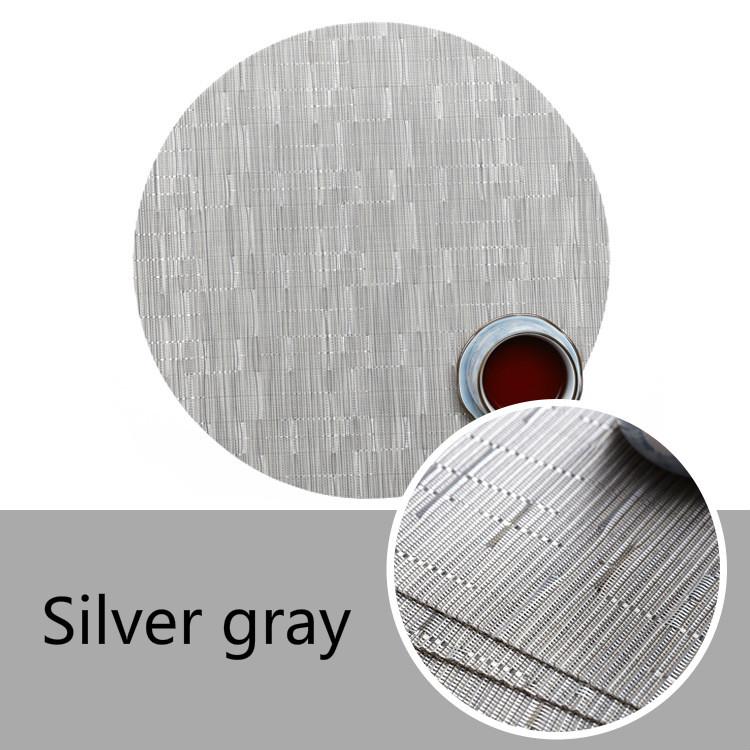 PVC Mat Nordic Style Round Printed Dining Table Cushion Heat Resistant Insulation Western-Style Plac