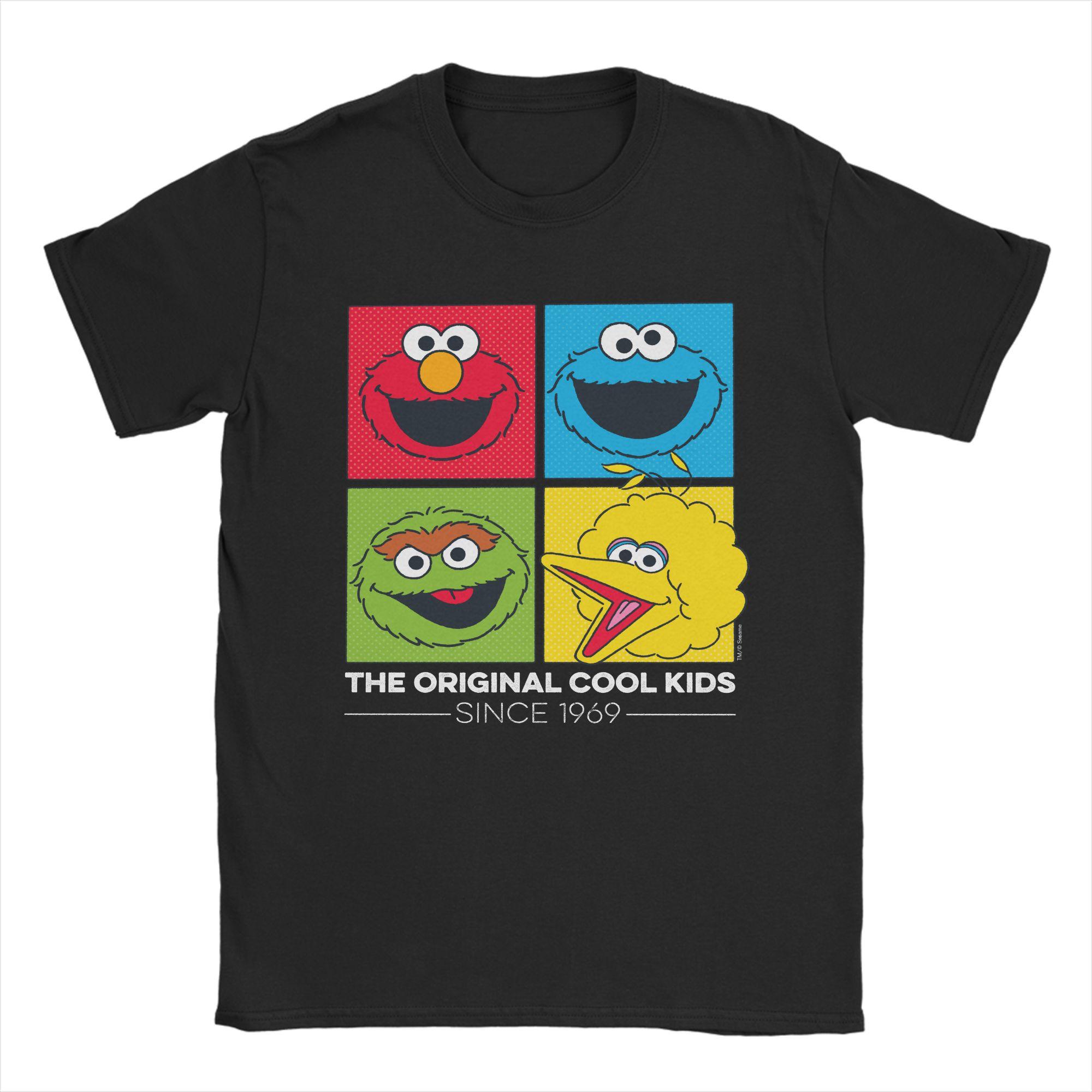 Unisex Women Sesames Streets Cookie Monster The Original Cool T Shirts Pure Cotton Clothing Fashion Short Sleeve Crew Neck T Shirt S
