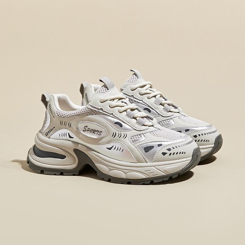 [Fanfna] Small man height-increasing dad shoes women's 2025 autumn mesh breathable thick-soled casual sports shoes