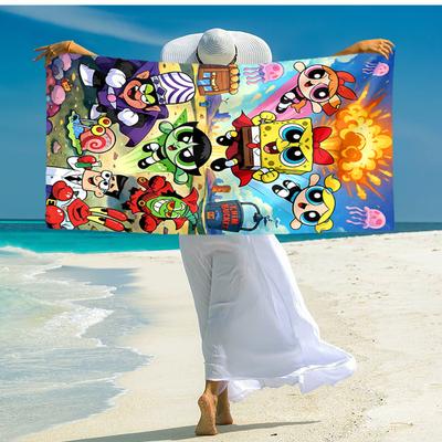 1pc Powerpuff Girls Adventure Microfiber Beach Towels Quick Dry Towel Sand Beach Towels Pool for Travel Swim Pool. S072101184