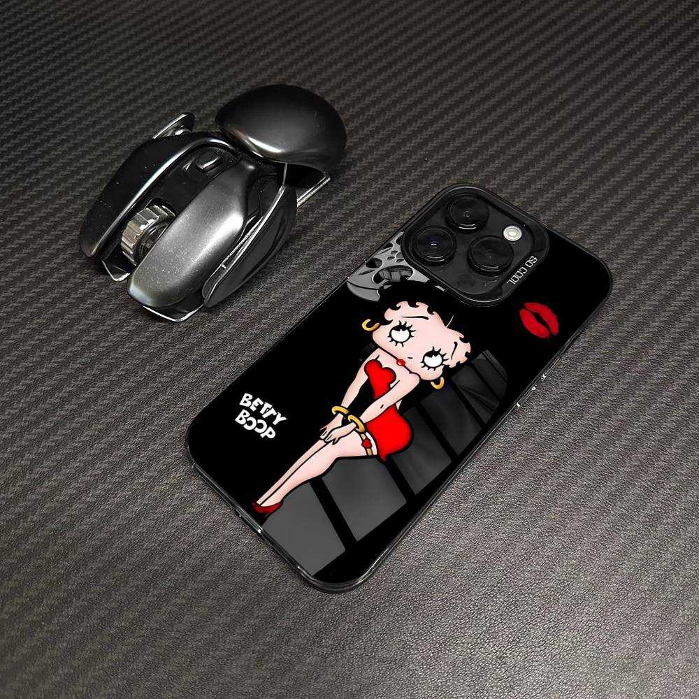B-Betty-Cute-B-Boop Anime Phone Case For iPhone 16 15 14 13 12 11 17 Pro MAX Plus Pro Matte Shockproof Cover