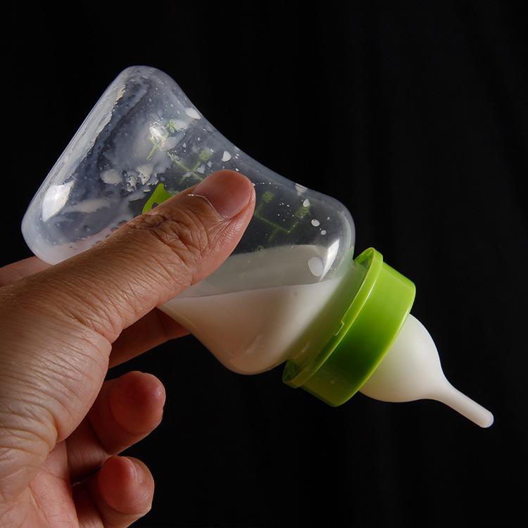 "Pet Milk Bottle Set: Four-Piece for Newborn Puppies & Kittens"