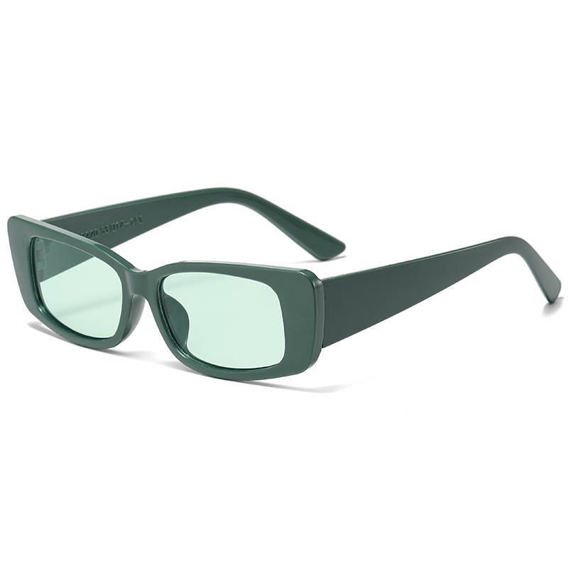 Unisex Multi-color Small Square Frame Sunglasses R3089 - Trendy European & American Street Style.