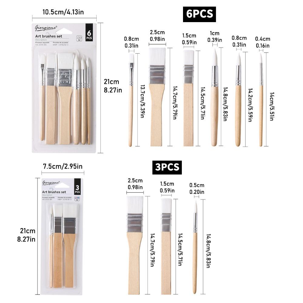 Art Paint Watercolor Gouache Oil Brush Set Professional Nylon Hair Brushes  Artist