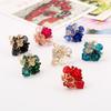 Anello Ipoallergenico Europeo e Americano con Fiori di Cristallo - Design Aperto Colorato