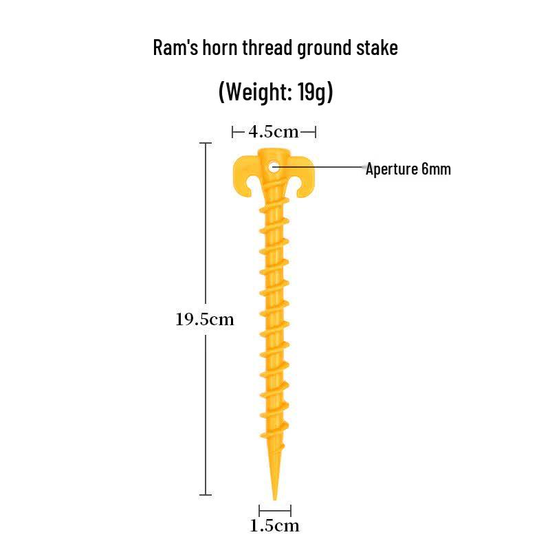 Yuzhan Outdoor Tent Tarp Spiral Plastic Ground Pegs жёлтый