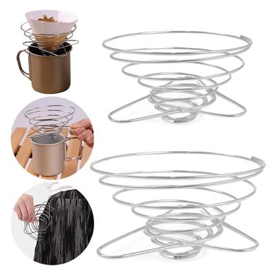 Portable Coffee Dripper Holder Space Saving Stainless Steel Coffee Filter Stand Holders For Outdoors Adventure