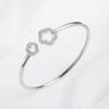 2024 New Fashion Shiny Crystal Five-Leaf Flower Zircon Chain Bracelet Classic For Woman Wrist Jewelry Accessories Clover Gift