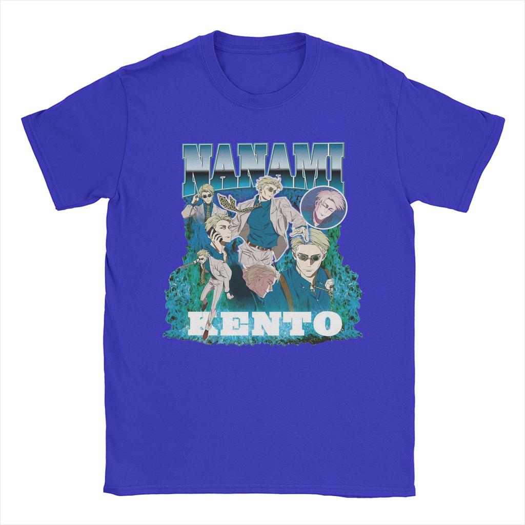 Vintage Nanami Kento JJK Anime Trička Pánská Kulatý výstřih 100% Bavlna Tričko Krátký rukáv Tričko Nápad na dárek Oblečení