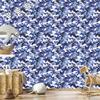 Military Camouflage Wallpaper Blue and Navy for Living Room and Bedroom 50x1000