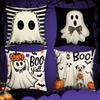 Halloween Pillowcase Skull Pumpkin Print Pillow Car Sofa Cushion Cover Funny Ghost Cushion Cover