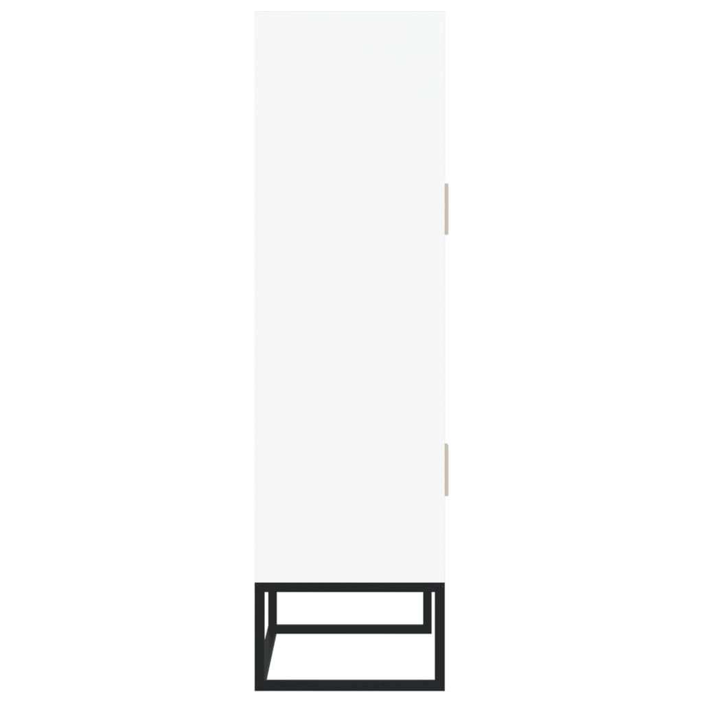 Highboard White 70 X 35 X 125 Cm Particleboard