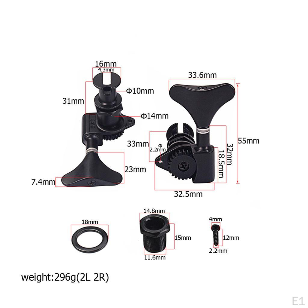 R2L Ukulele Tuning Pegs Machine Heads for Guitar Replacement