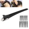 12Pcs Duckbill Clips Sturdy Prevent Slipping Seamless Professional Hair Clips for Barber Shop Hair Stylist