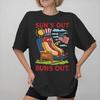 Suns Out Buns Out Funny Hot Dog Food Lover Tee Shirt For Unisex Unisex New Arrival Summer Fashion T Shirts Cotton Clothing Tops