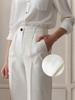 Women's High Waist Solid Color Casual Long Pants with Pockets